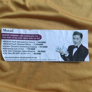 [ Sample] Mẫu thử Murad