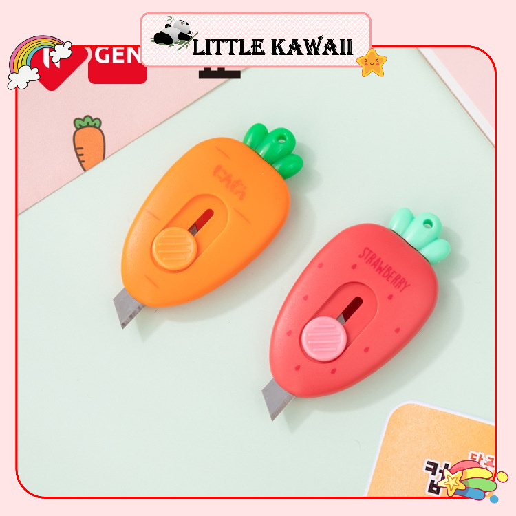 Dao rọc giấy mini hình cà rốt, dâu dễ thương tiện dụng
