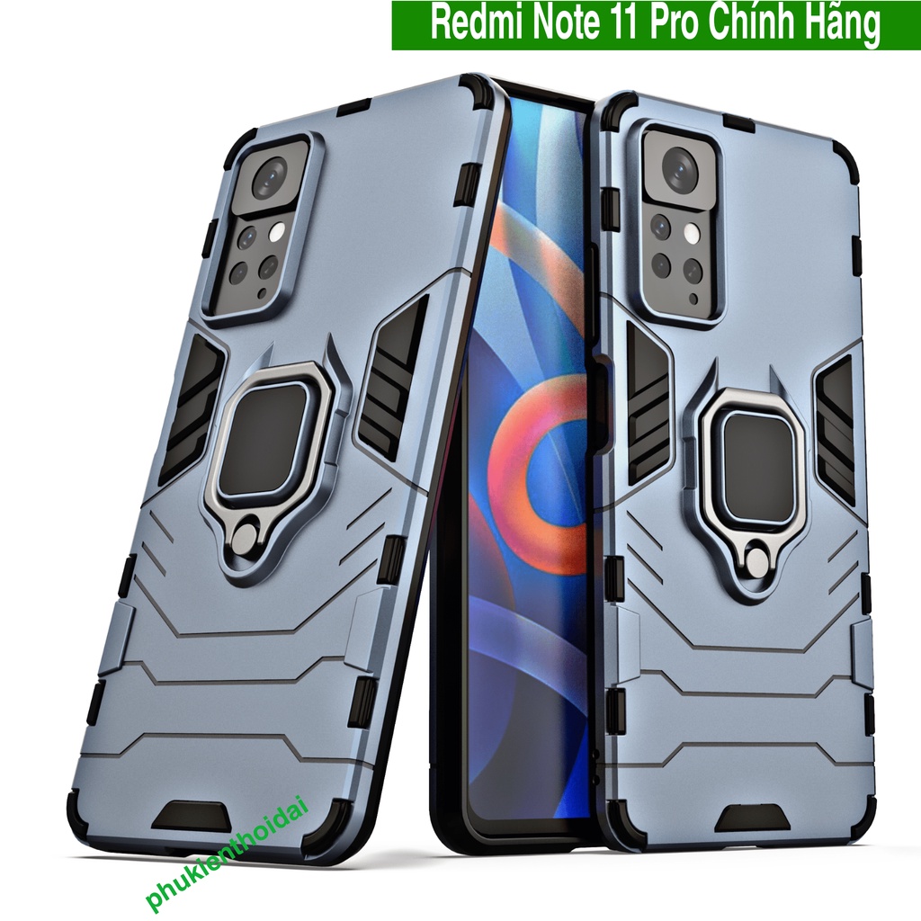 Ốp lưng Redmi Note 11 Pro / Note 12 Pro 5G chống sốc Iron Man Iring cao cấp siêu bền giá đỡ xem phim