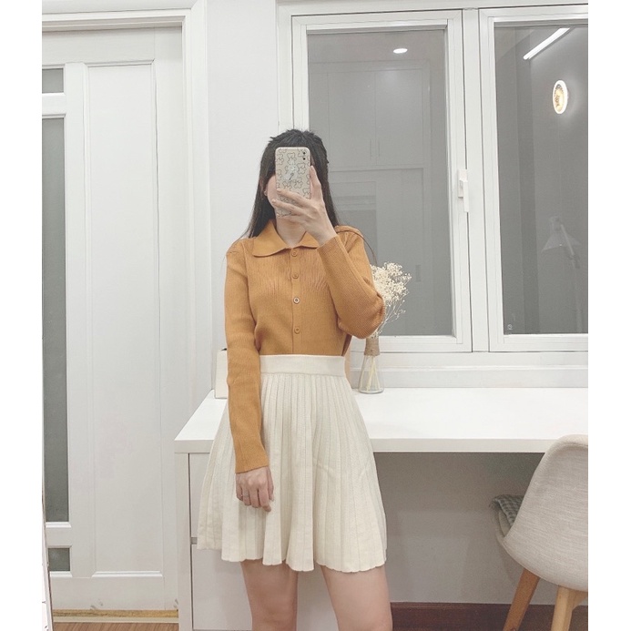Áo len tăm cổ polo