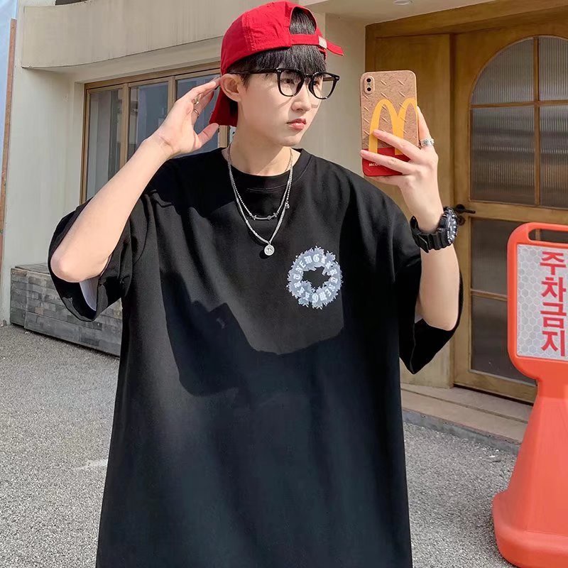 Áo Thun Tay Ngắn Dáng Rộng In Chữ Phong Cách Hip Hop Thời Trang Mùa Hè Cho Nam Và Nữ size M-8XL