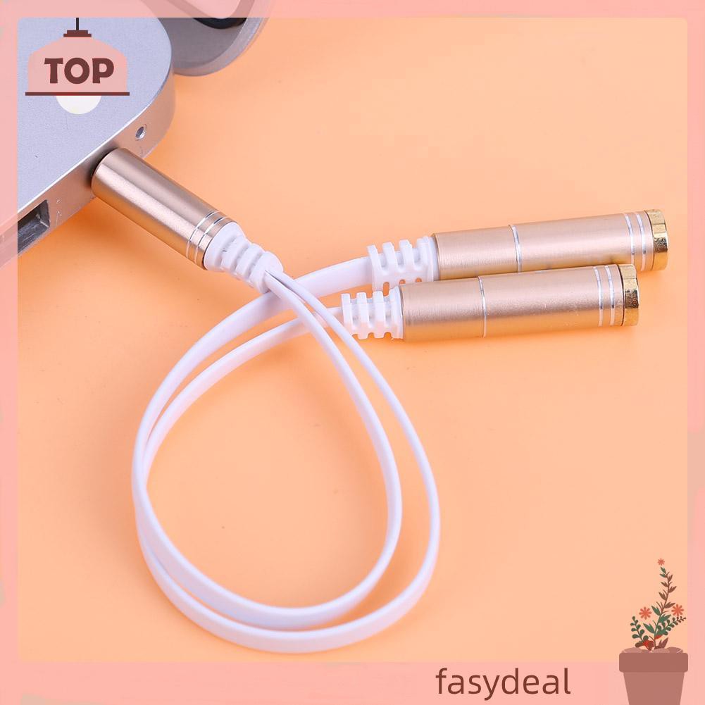 (Fas) Cáp Chia 2 Cổng Tai Nghe 3.5mm