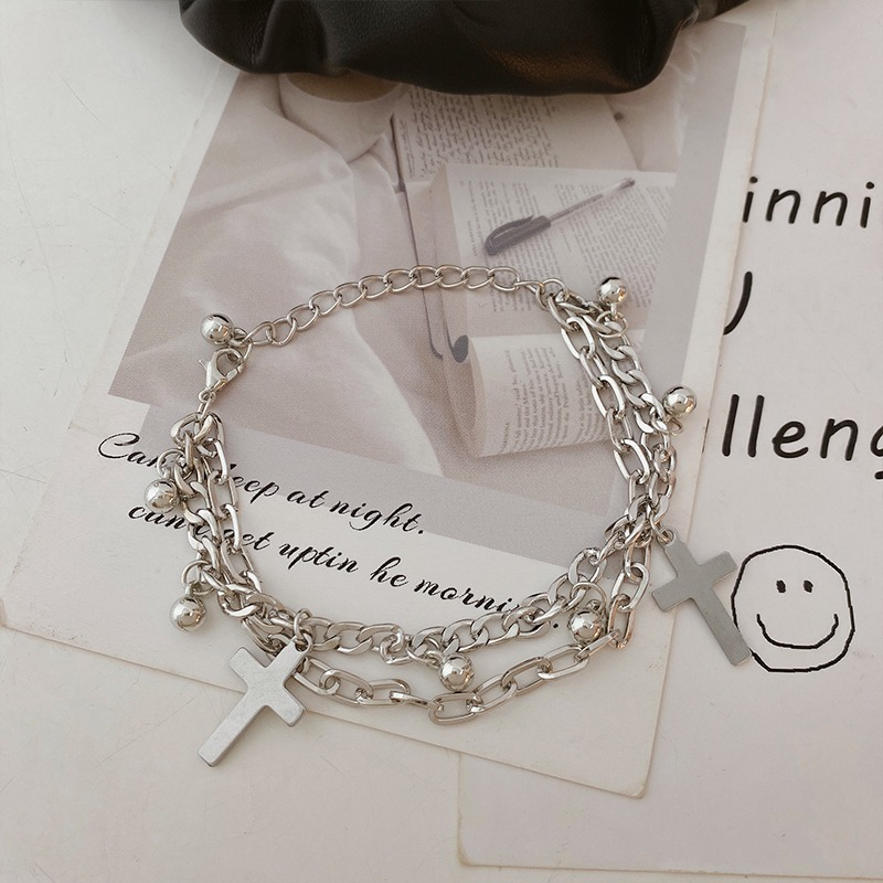 Vòng Tay Hai Lớp Mặt Thánh Giá Và Trái Tim | BigBuy360 - bigbuy360.vn