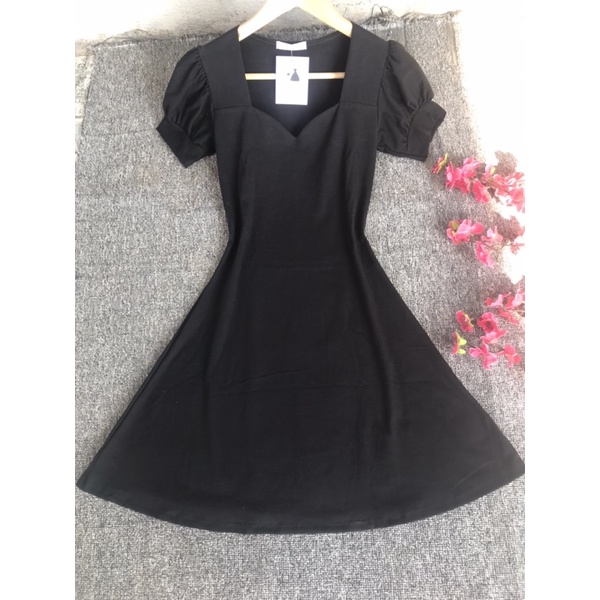 Váy nữ ngắn tay đầm xoè chữ A ngắn tay xếp li tiểu thư xinh | BigBuy360 - bigbuy360.vn