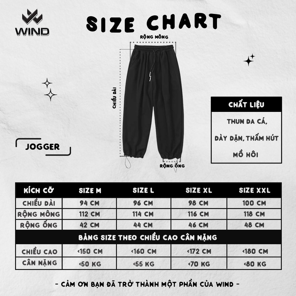 Quần jogger ống rộng WIND unisex Bó Chun dây rút basic 3 LINE nam nữ oversize | BigBuy360 - bigbuy360.vn