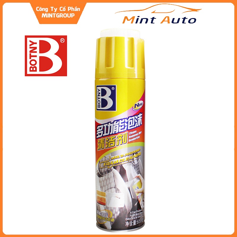 Chai xịt bọt vệ sinh nội thất ô tô Foam Cleaner Botny B-1109 dung tích 650ml