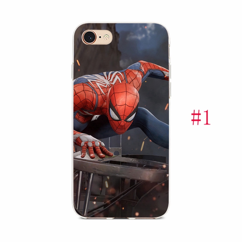 Ốp lưng TPU mềm iPhone X 8 7 6S 6 Plus 5S SE 5 Người nhện Iron Man Hoa văn