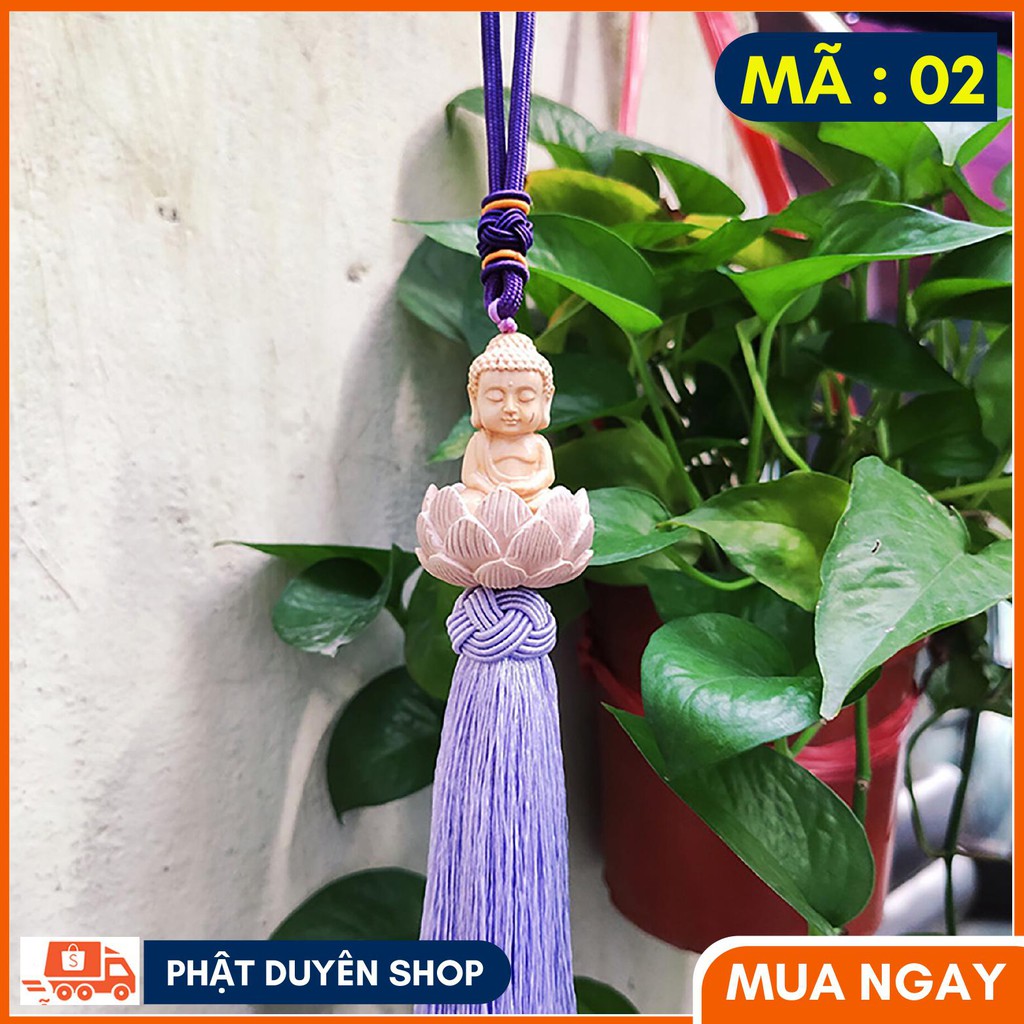 Dây treo oto tượng phật phong thủy 45cm, Mang may mắn, Tài lộc, Bình an - Phatduyenshop