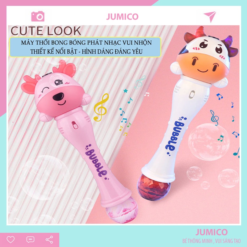 Đồ chơi cho bé trai bé gái súng bắn bong bóng xà phòng tăng vận động cho trẻ em JUMICO BB