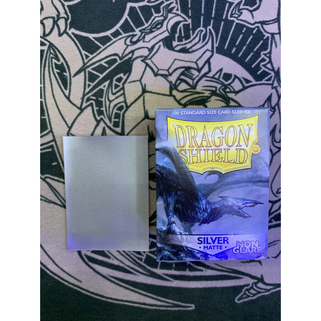 Phụ kiện Card Game Sleeve boc bài lẻ Dragon Shield Double Silver matte
