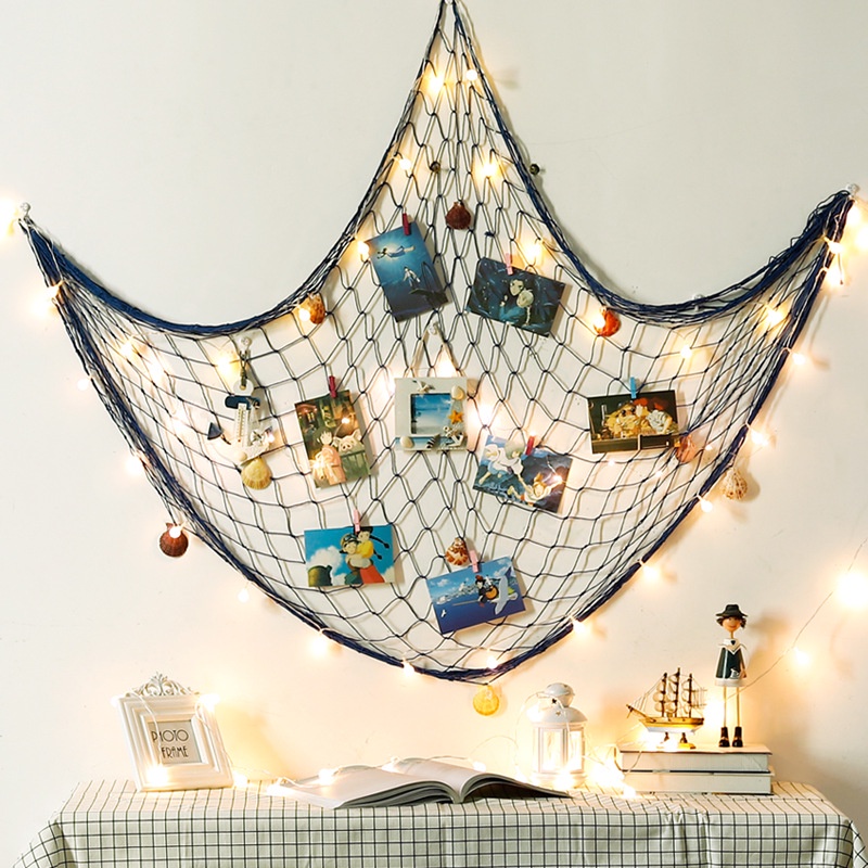 Lưới Đánh Cá Decor Trang Trí Góc Làm Việc Phòng Studio Quán Cafe Spa Phụ Kiện Chụp Ảnh Cao Cấp