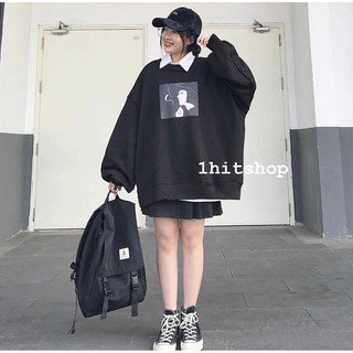 Áo Sweater COGINN CÔ GÁI ĐỘI NÓN Ulzzang Unisex 1hitshop