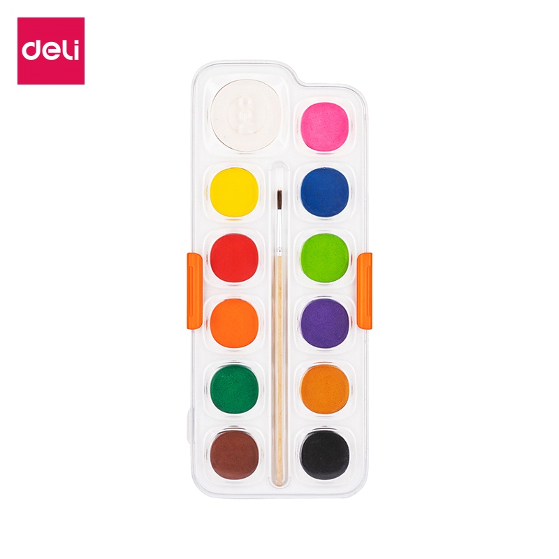 Bảng màu nước DELI EC10-12/ EC10-21 12 màu sắc khác nhau đa năng