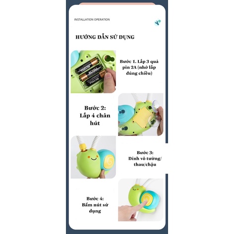 Sen tắm cho bé cao cấp hình ốc sên ms1352004 đồ chơi nhà tắm cho bé