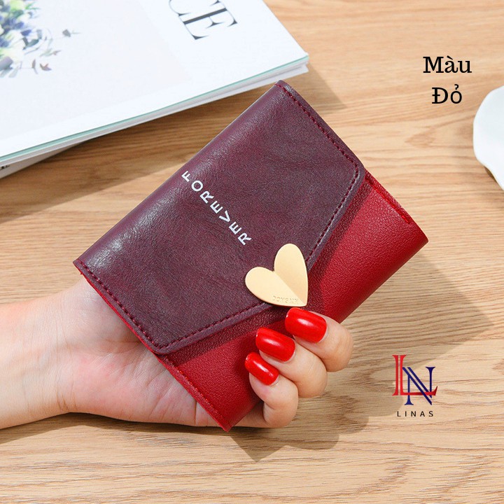 FreeShip Ví nữ cầm tay mini hình trái tim xinh xắn hàng cao cấp MT131