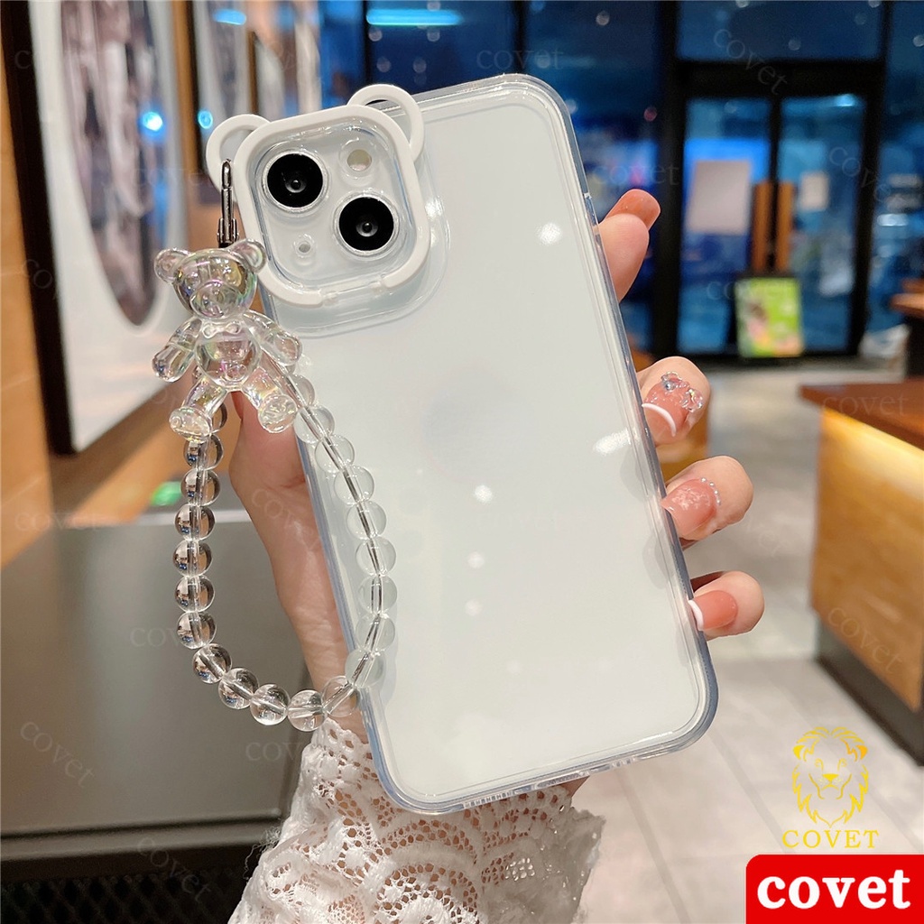 Ốp Điện Thoại Hình Gấu Có Vòng Đeo Tay Cho iPhone 11 12 13 Pro MAX X XS MAX XR 7 8 Plus SE 2020