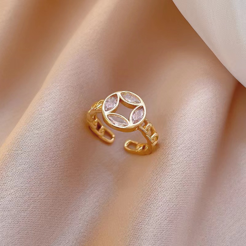 Nhẫn hở mạ vàng đơn giản thời trang cá tính