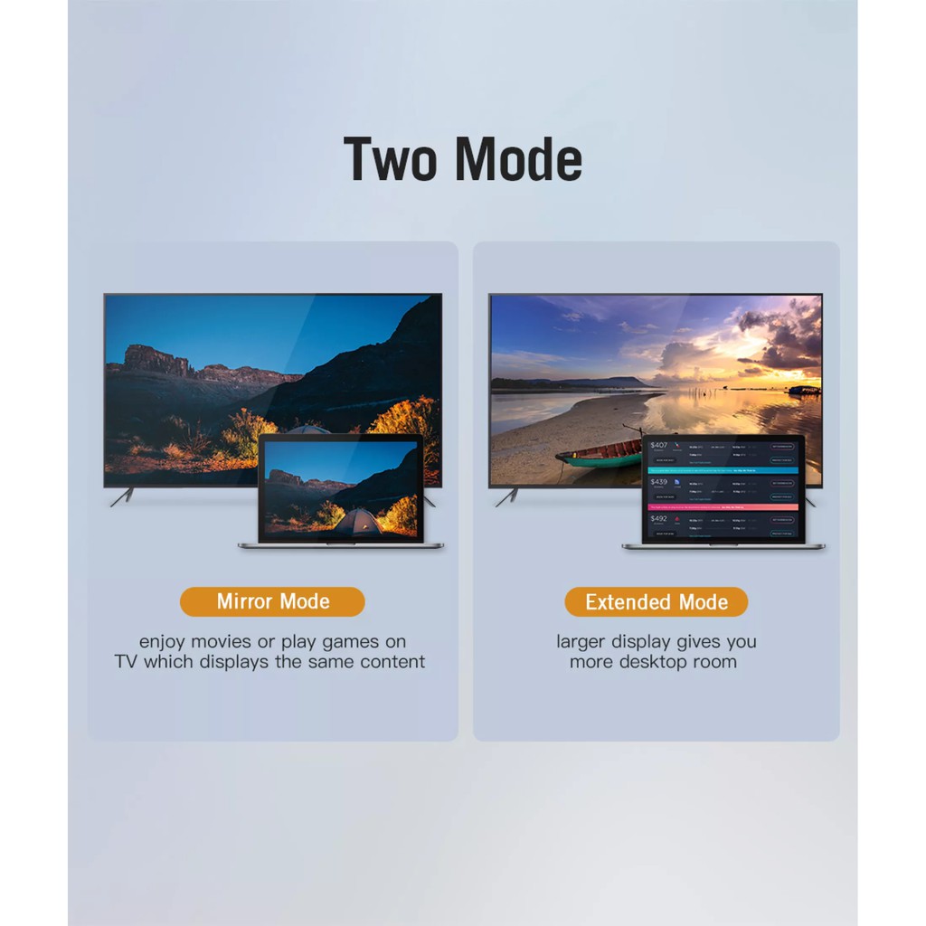 [Type-C to HDMI] Cáp chuyển đổi cổng type-C ra HDMI Vention CGUBG / CGVBG