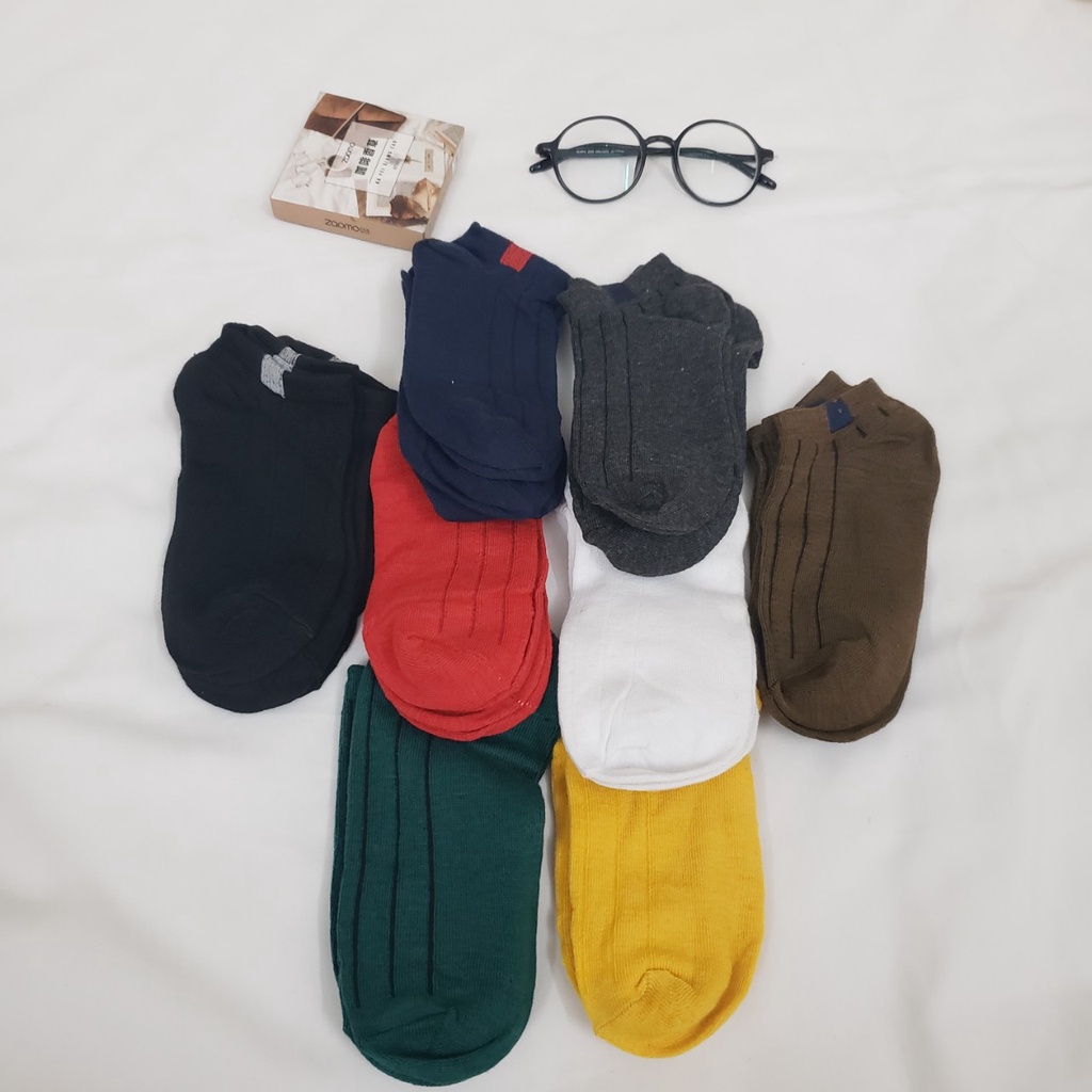 Tất cổ ngắn nhiều màu Unisex trơn, vớ nam nữ.