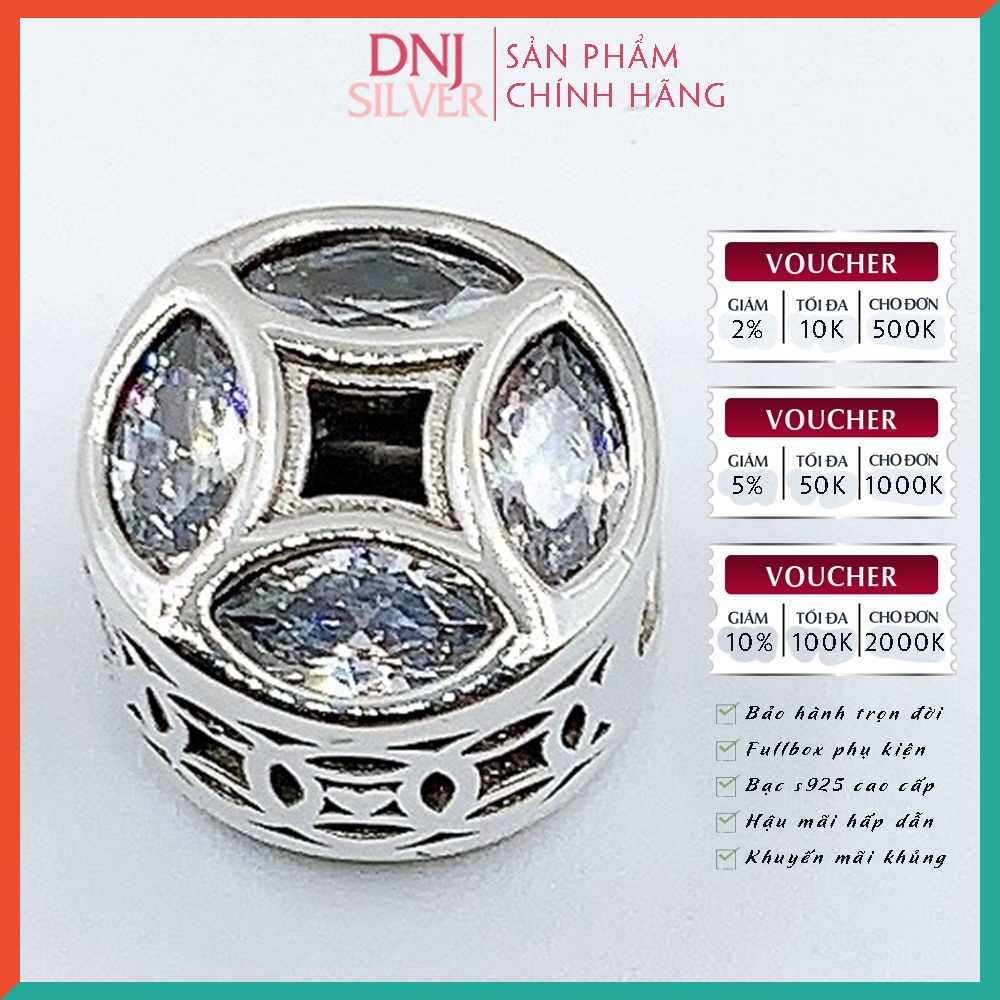 Vòng tay bạc 925 cao cấp - Vòng tay charm bạc Gia đình, Tình Yêu, Sự nghiệp, Tiền Tài, May mắn - DNB012