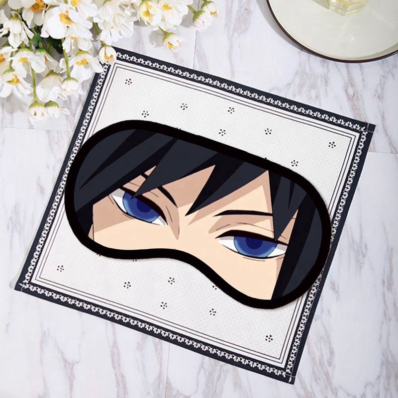 Tmdbyx Mặt nạ bịt mắt bằng chất liệu cotton mềm họa tiết nhân vật anime có thể điều chỉnh linh hoạt