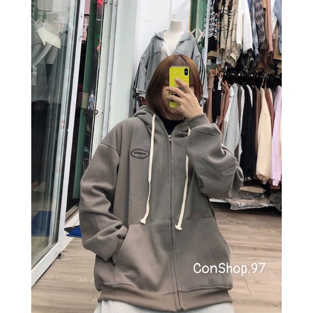 Áo Hoodie Kéo Khóa Lót Nhung, Lông Unissex Thêu Logo OPENING, Hoodie Form rộng | BigBuy360 - bigbuy360.vn