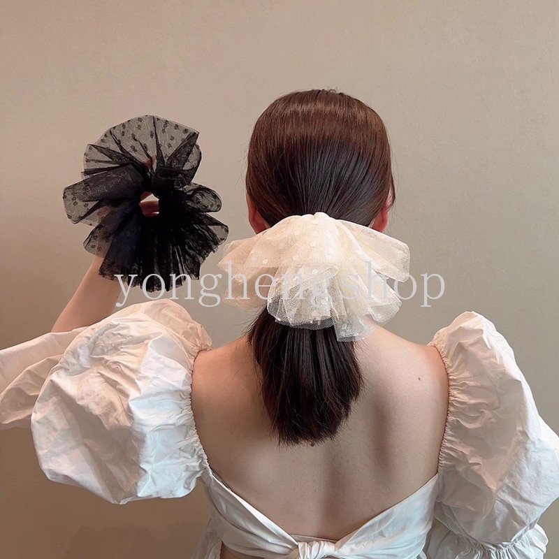 Dây Cột Tóc Đuôi Ngựa Bằng Vải Organza In Họa Tiết Hoa Hướng Dương Đơn Giản Thời Trang Cho Nữ
