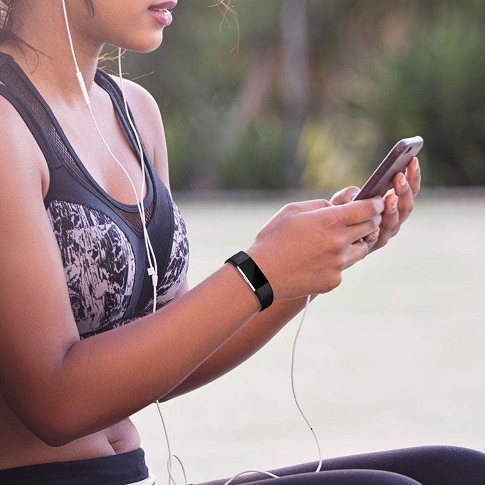 Dây đeo đồng hồ thay thế bằng silicone mềm mại 3D 10 màu sắc tùy chọn dành cho Fitbit Charge 2