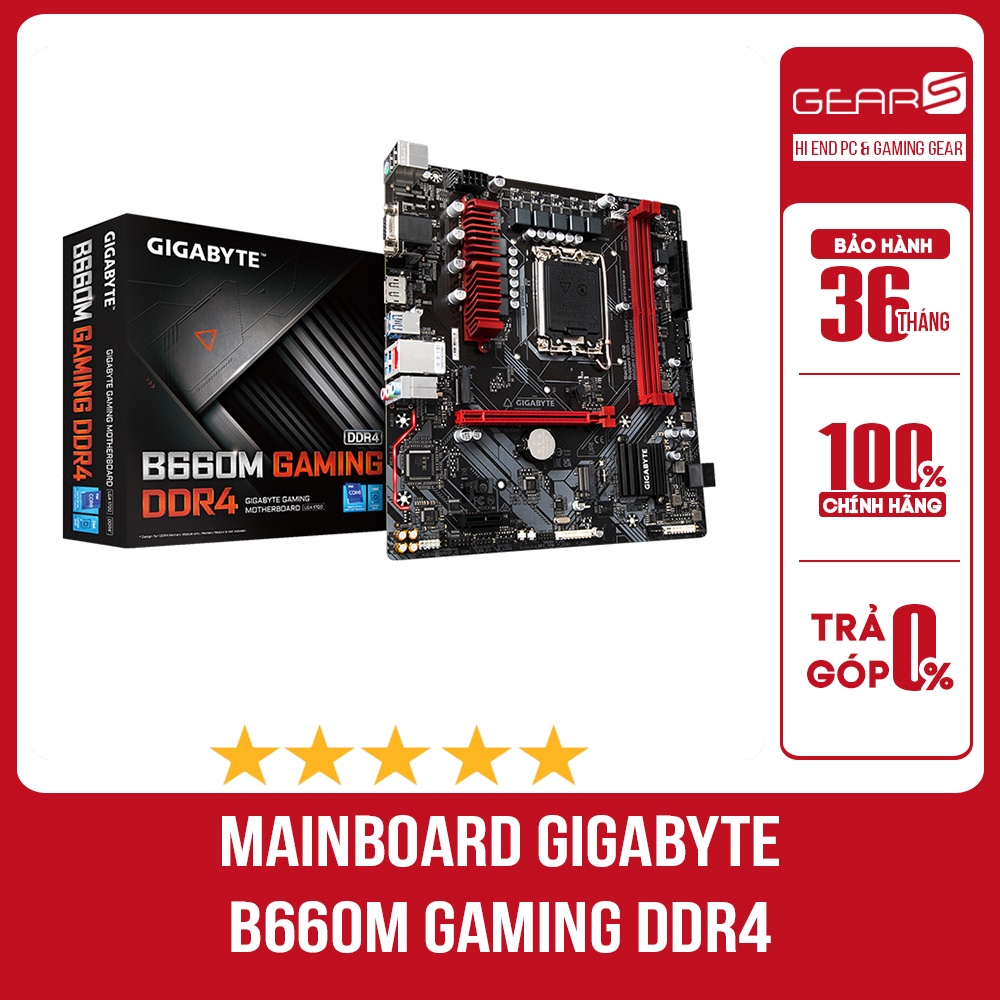 [Mã 253ELSALE hoàn 7% đơn 300K] Bo mạch chủ Gigabyte B660M GAMING DDR4 - Bảo hành 36 Tháng chính hãng