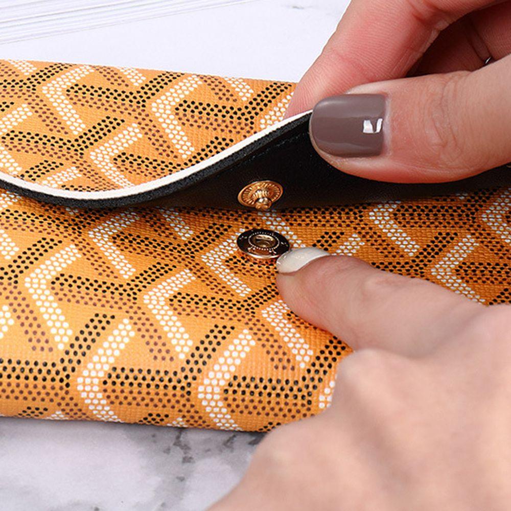 FORBETTER Ví Đựng Tiền Xu Họa Tiết Caro Phong Cách Retro Cho Nữ Giá Đỡ