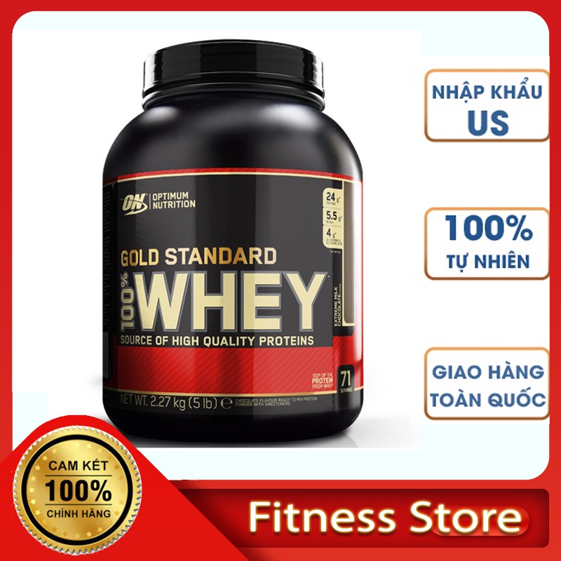 Whey Protein GOLD STANDARD ON 5Lbs - 2,3kg  Sữa Tăng Cơ Phát Triển Cơ Bắp Tối Ưu, Nhập USA 100%