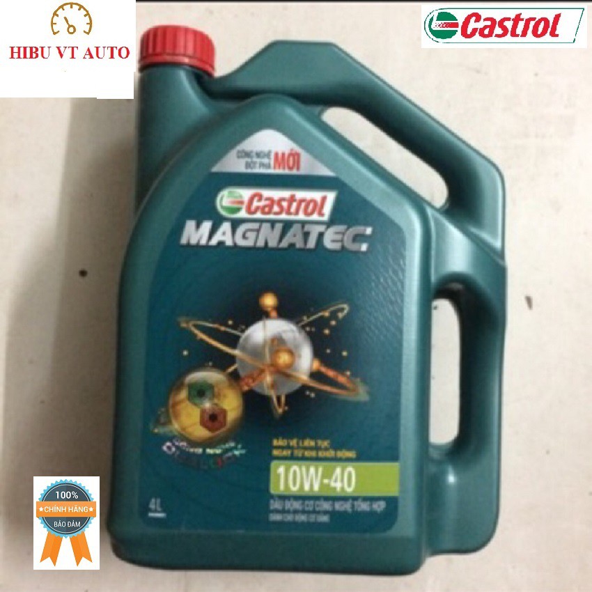 Dầu nhớt tổng hợp cao cấp dành cho xe ô tô Castrol Magnatec công nghệ Dualock 10W40  4 lít