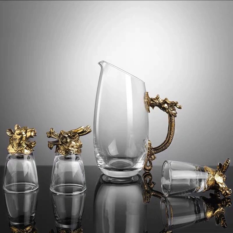 Bộ Ly Thủy Tinh Pha Lê Thiết Kế Hình 12 Con Giáp Phong Cách Trung Quốc | BigBuy360 - bigbuy360.vn