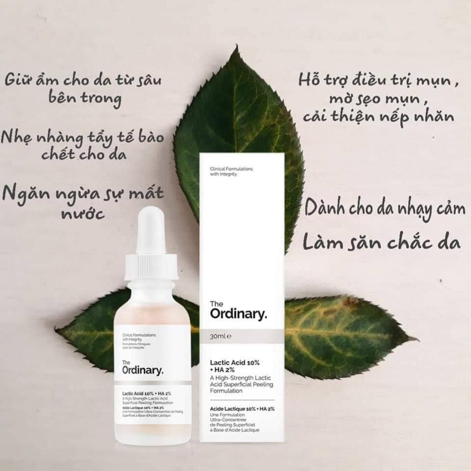 The Ordinary Lactic Acid + HA 2% - Tinh chất sáng da, mờ thâm The Ordinary