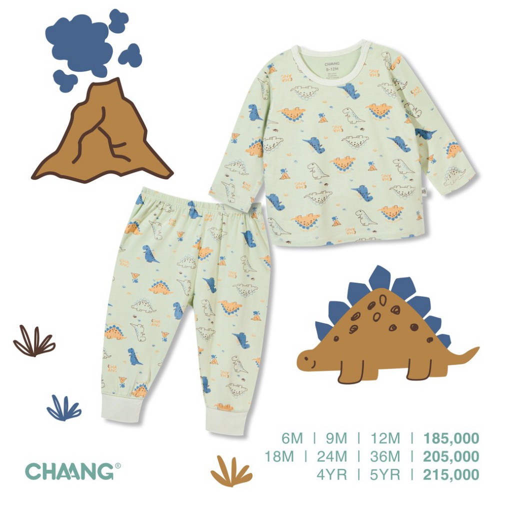 Bộ dài cúc vai trẻ em hãng chaang bộ sưu tập Pony&amp;Dino