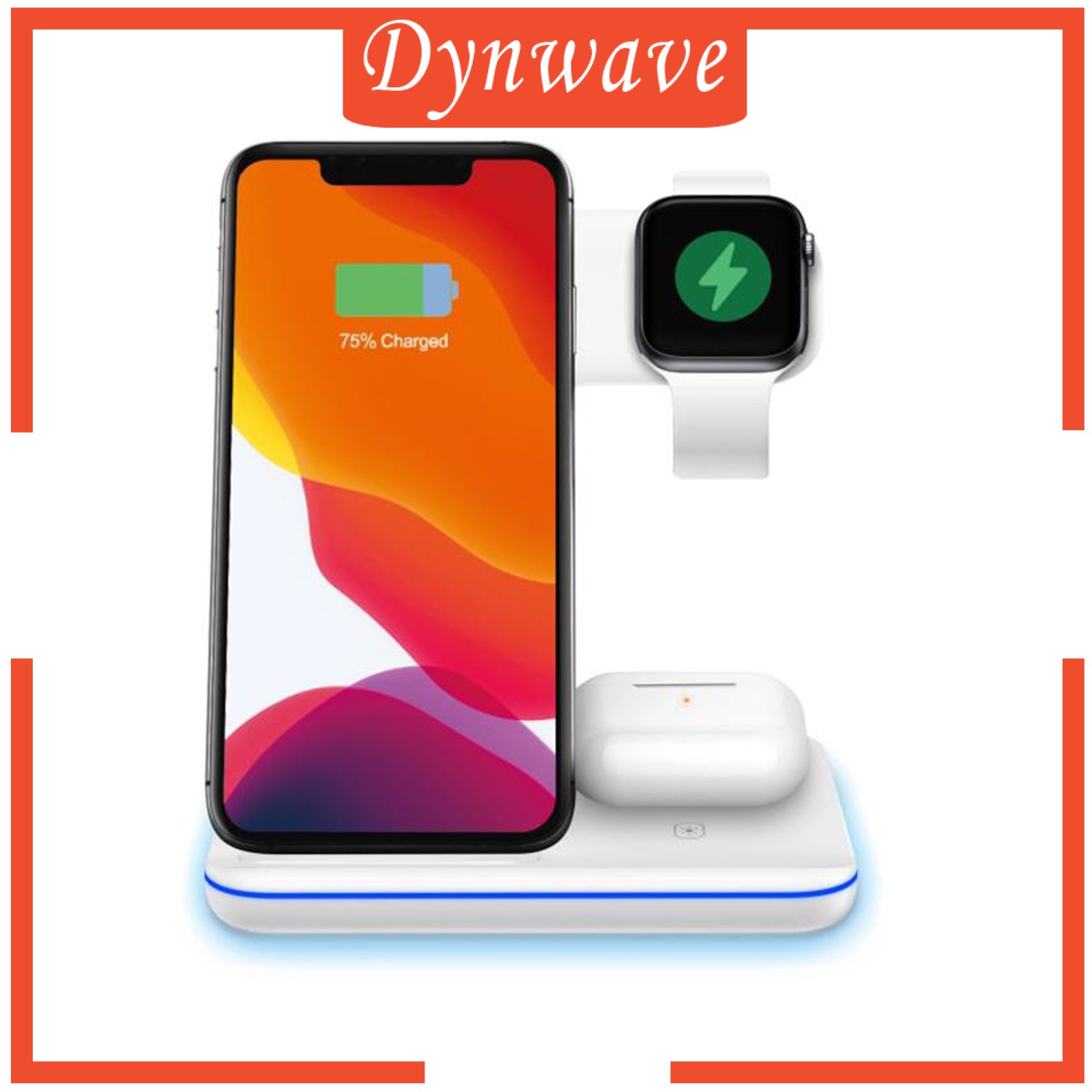 [DYNWAVE] 3 in 1 15W Wireless Fast Charging Station Charger Dock Stand for iPhone