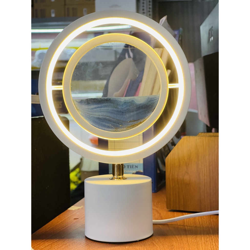 Đèn tranh cát MT9A Trang Trí chuyển động 3D decor làm quà tặng siêu đẹp đèn đổi 3 màu xoay 360 độ cực độc đáo