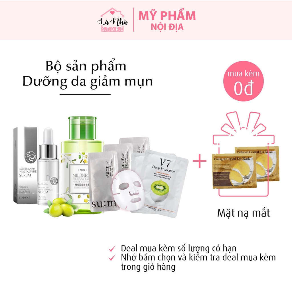 Bộ sản phẩm dưỡng da giảm mụn, giảm thâm, dưỡng trắng hiệu quả