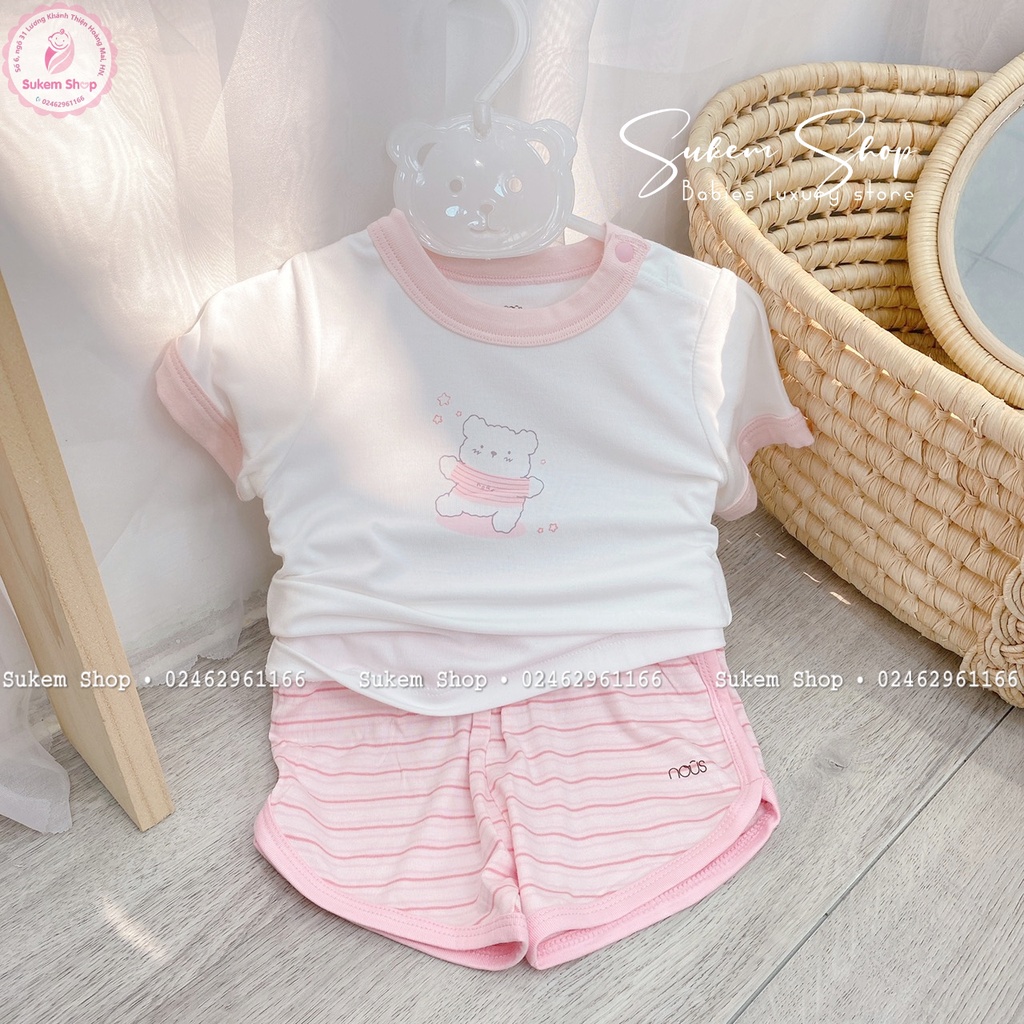 [Nous] Bộ Cộc Tay Cho Bé/Bộ Cộc Tay Cài Vai NOUS Chất Cotton Mềm Mịn Thoáng Mát, Thấm Hút Tốt