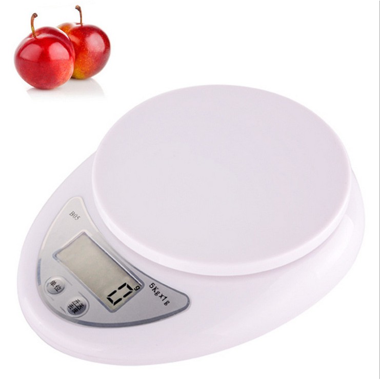 (Tặng 2 Pin) Cân Điện Tử Để Bàn 5KG, Cân Điện Tử Thực Phẩm Nhà Bếp Electronic Kitchen Scale WH - B05 5KG