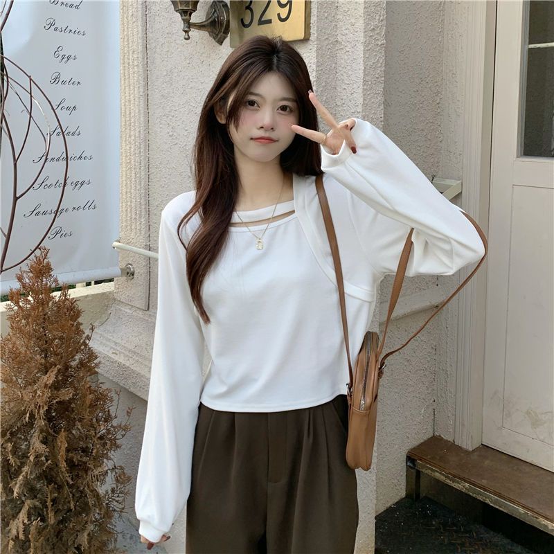 Áo Thun DàI Tay Giả Hai LớP ThờI Trang Cho Nữ JL-TX-467