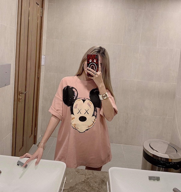 Áo phông mặt Mickey loang DTR1019