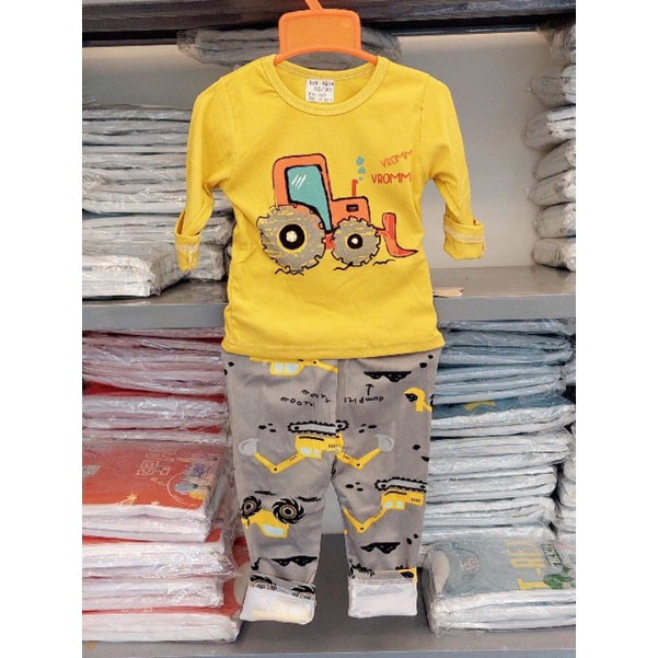 Bộ xuất hàn Quảng Châu dài tay thu đông cho bé trai siêu đẹp 9-16kg