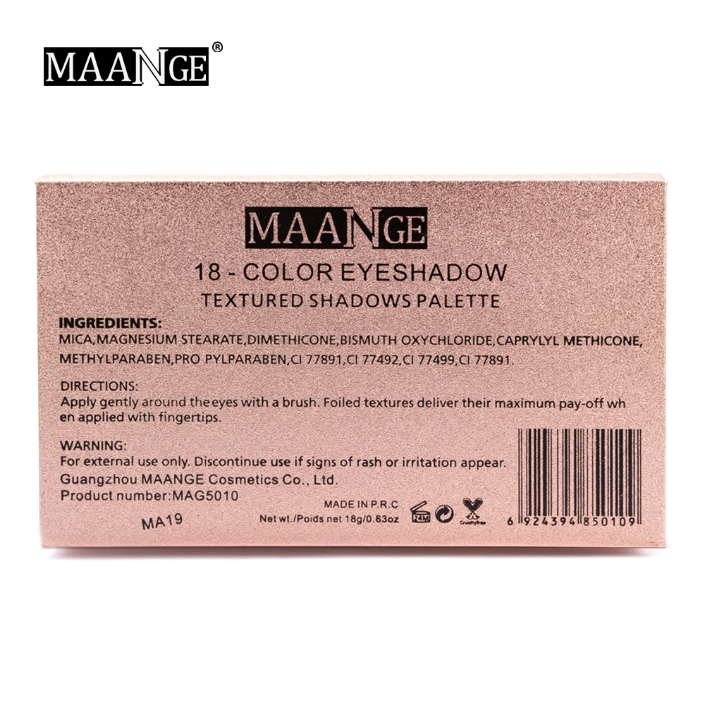 Phấn mắt MAANGE 18 màu dùng để trang điểm mắt làm đẹp 130g | BigBuy360 - bigbuy360.vn