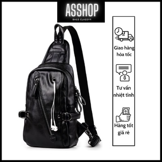 Túi đeo chéo nam nữ da pu / túi xách đeo chéo nam nữ da xịn cao cấp / trạm shop