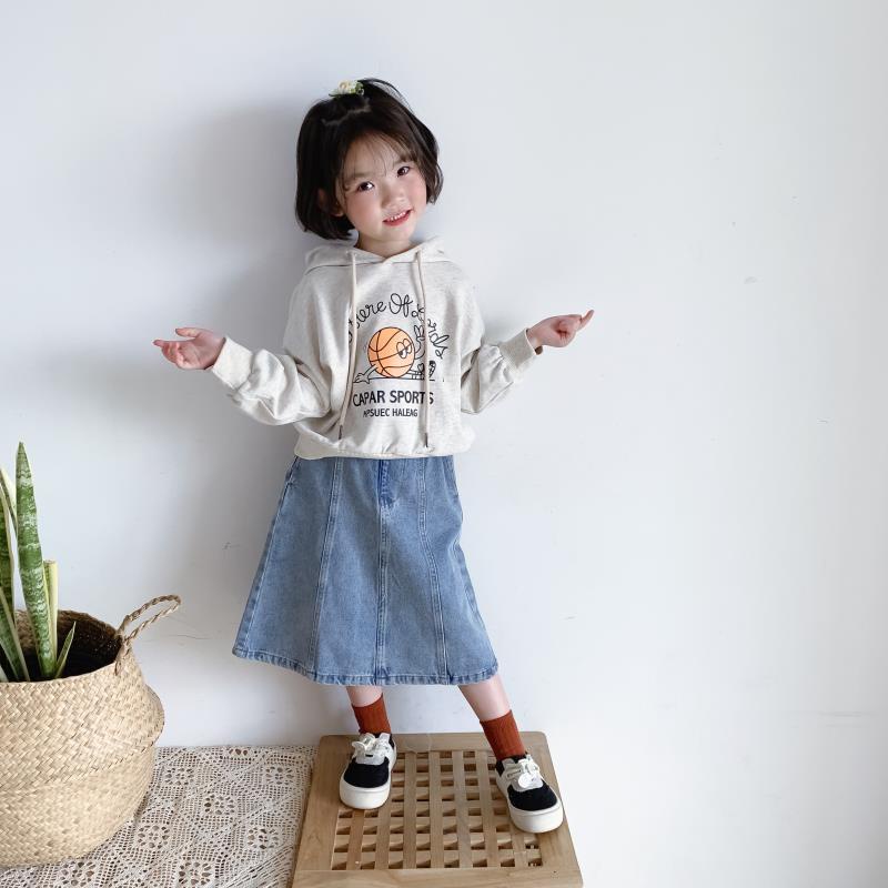 Chân váy denim thời trang xuân thu phong cách Hàn Quốc thời trang cho bé gái