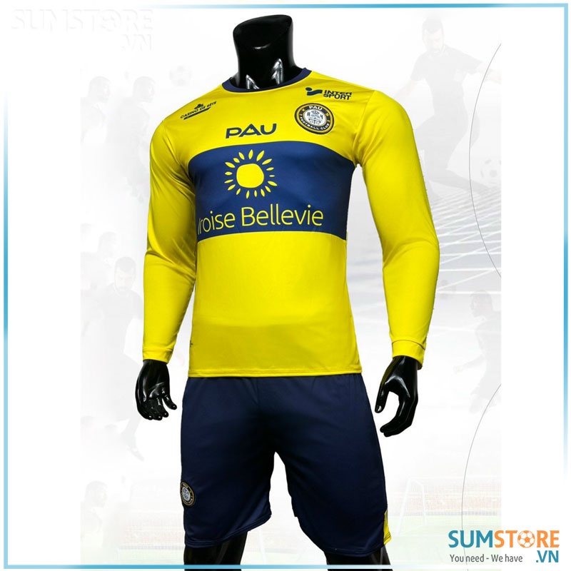 Áo Paul Vàng Dài Tay - Áo Bóng Đá Thể Thao Nam Nữ Mới Chất Lượng Cao Cấp