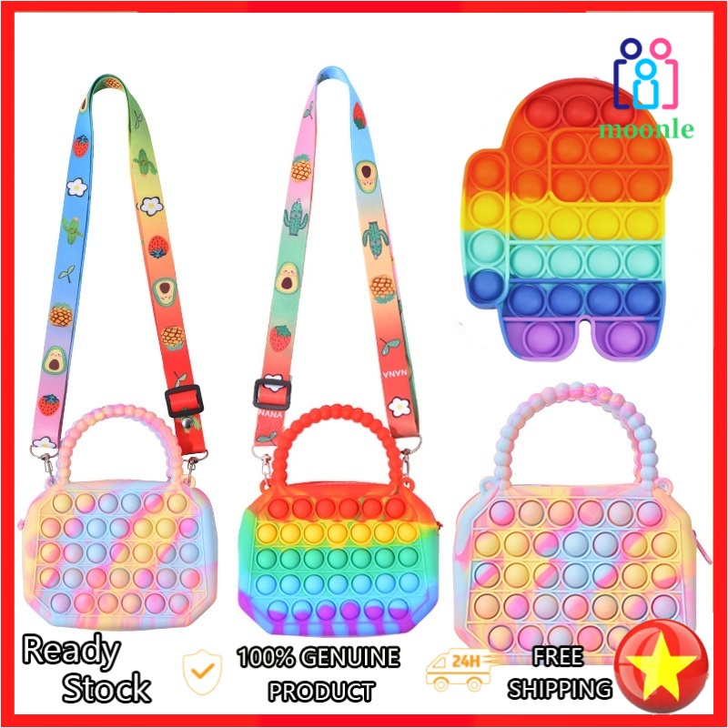 pop it túi đeo Túi đeo chéo Pop ít phiên bản giải toả căng thẳng MINI cho bé gái