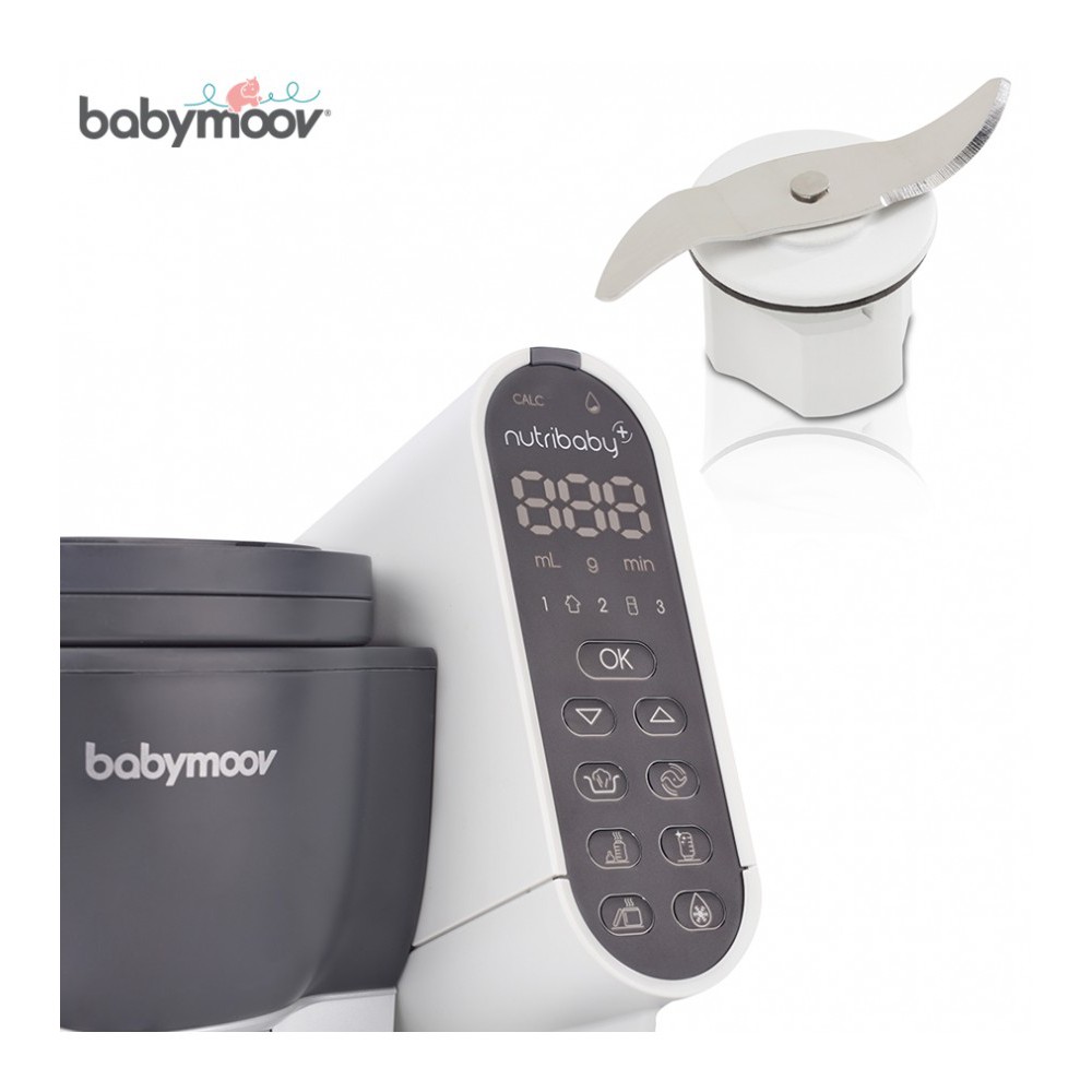 Máy xay hấp đa năng Nutribaby 5in1 Babymoov (Cherry) cực tiện lợi hàng chính hãng 100%