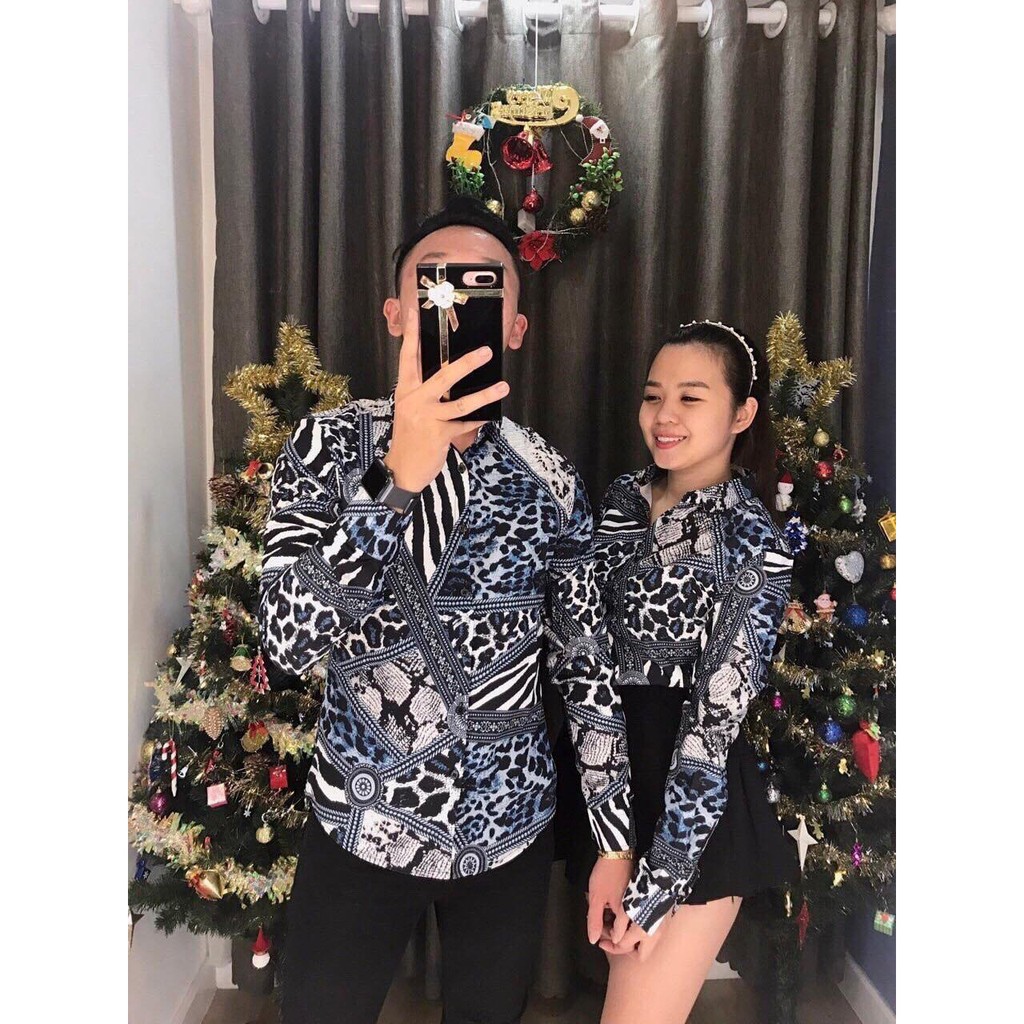 Áo sơ mi nam họa tiết báo